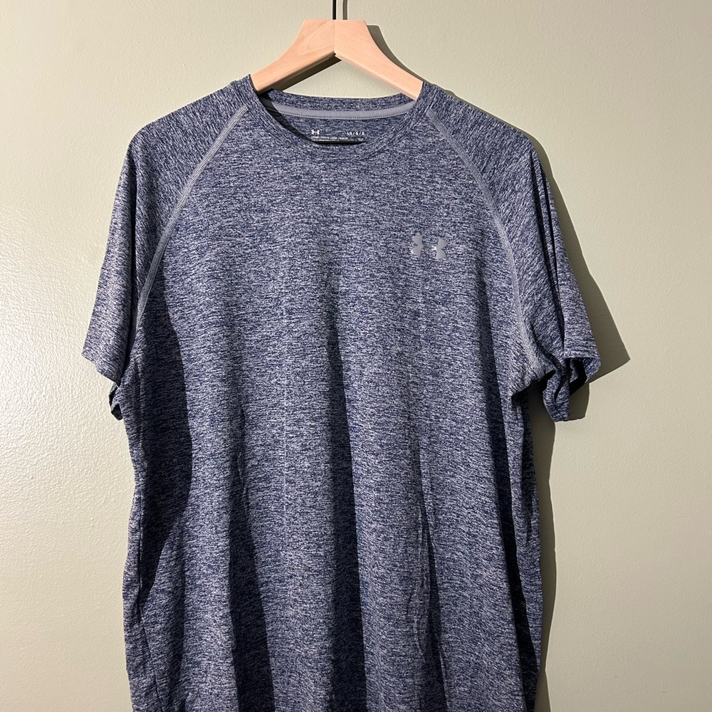 Under Armour Men's Short Sleeve Heathered Blue Tee